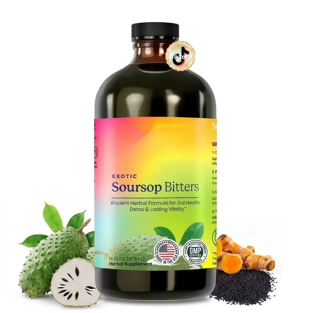 Bitters Bottle Set - 98% Alta Absorção, Líquido de Soursop