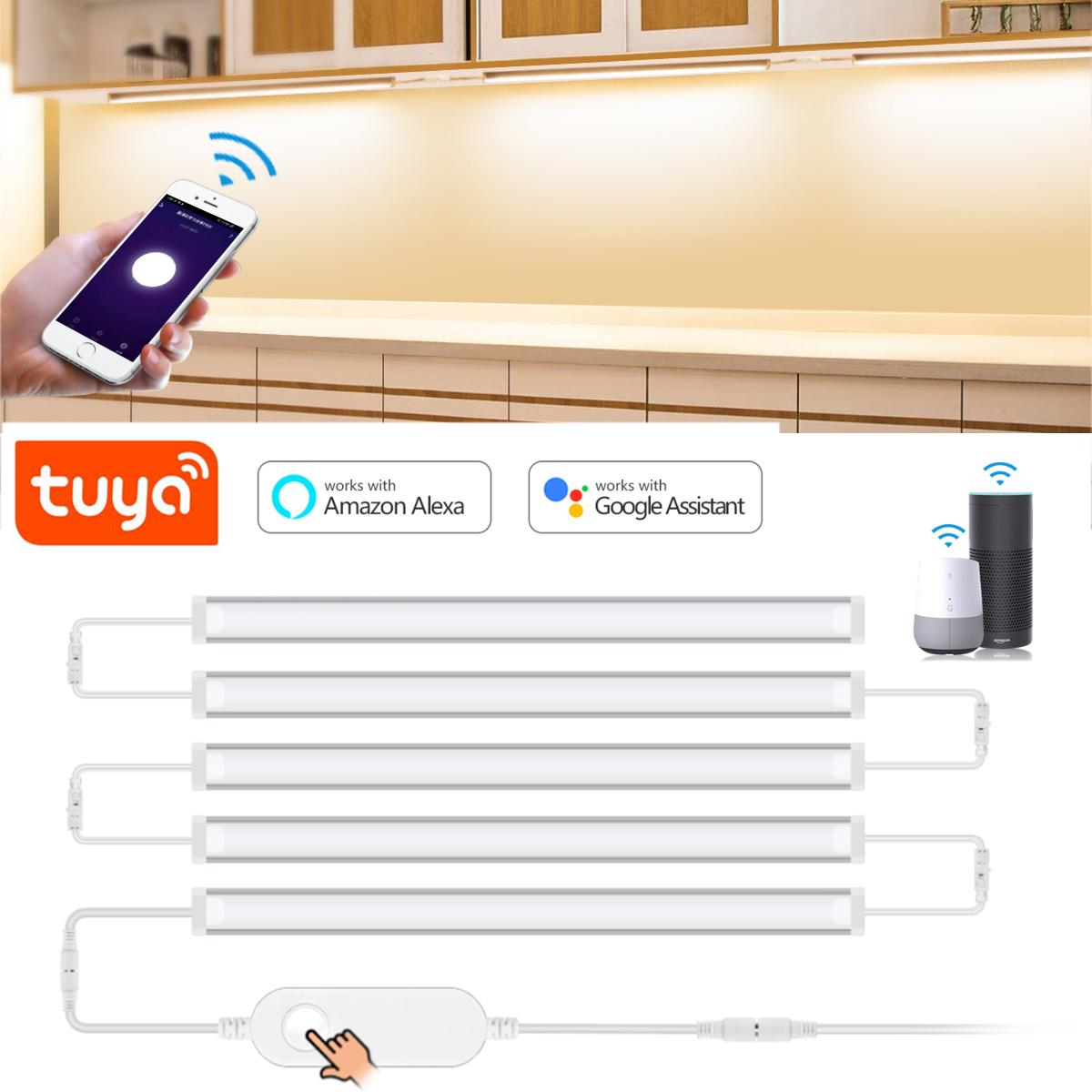 Home Bar And Cabinet - 1-5 pces cozinha tuya inteligente led