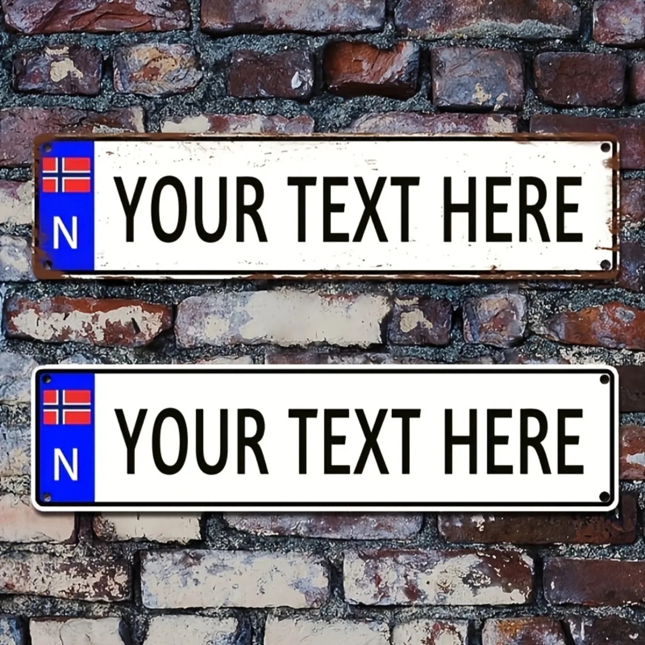 Home Bar Signs - Placa de Metal Vintage Norueguês Personalizada