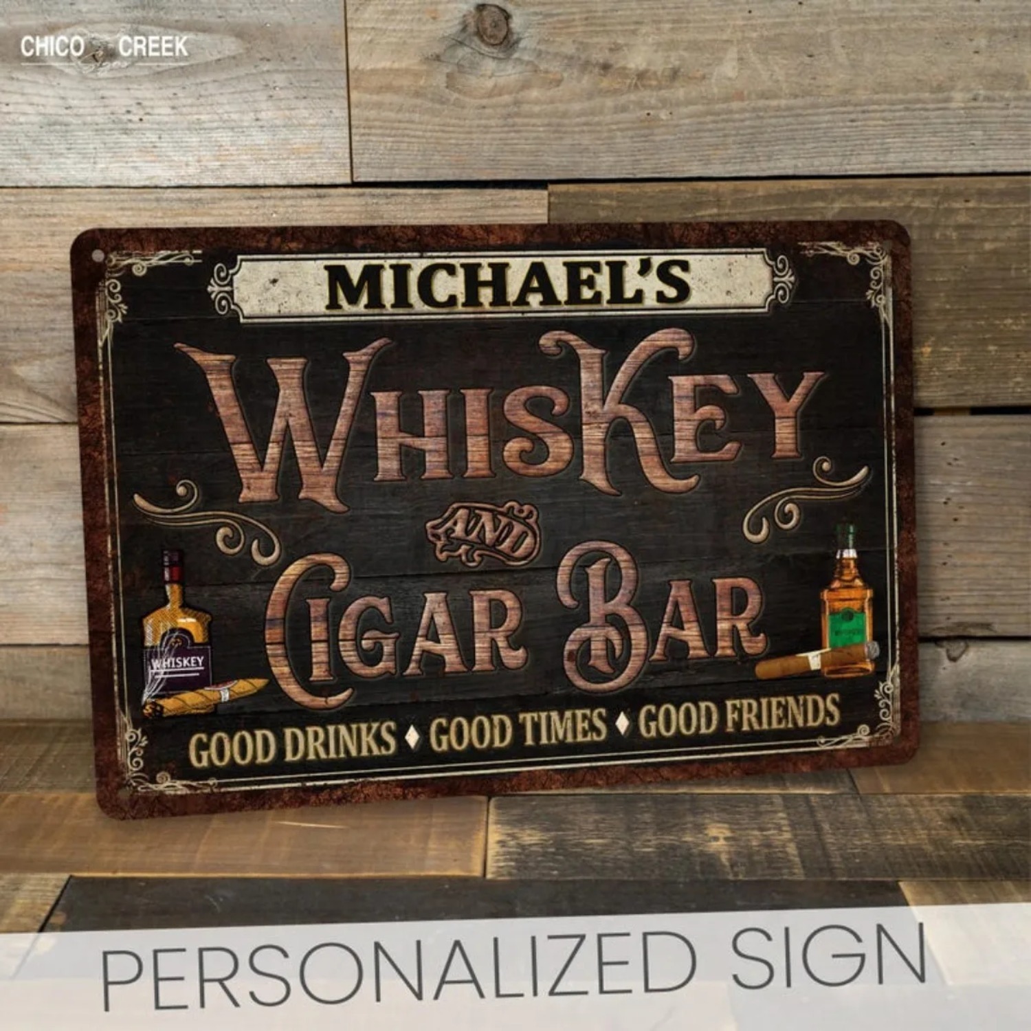 Home Bar Signs - Placa de Bar Personalizada Vintage para