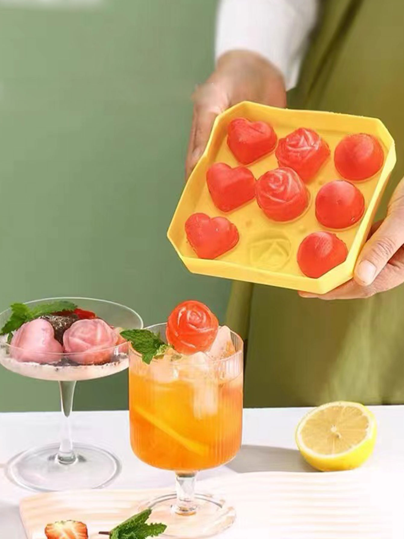 Molde de cubo de gelo rosa ban - Ice Mold Sphere avaliação e preço