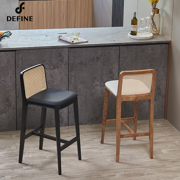 Cadeira de Bar de Rattan Ameri - Home Bar Stools avaliação e preço