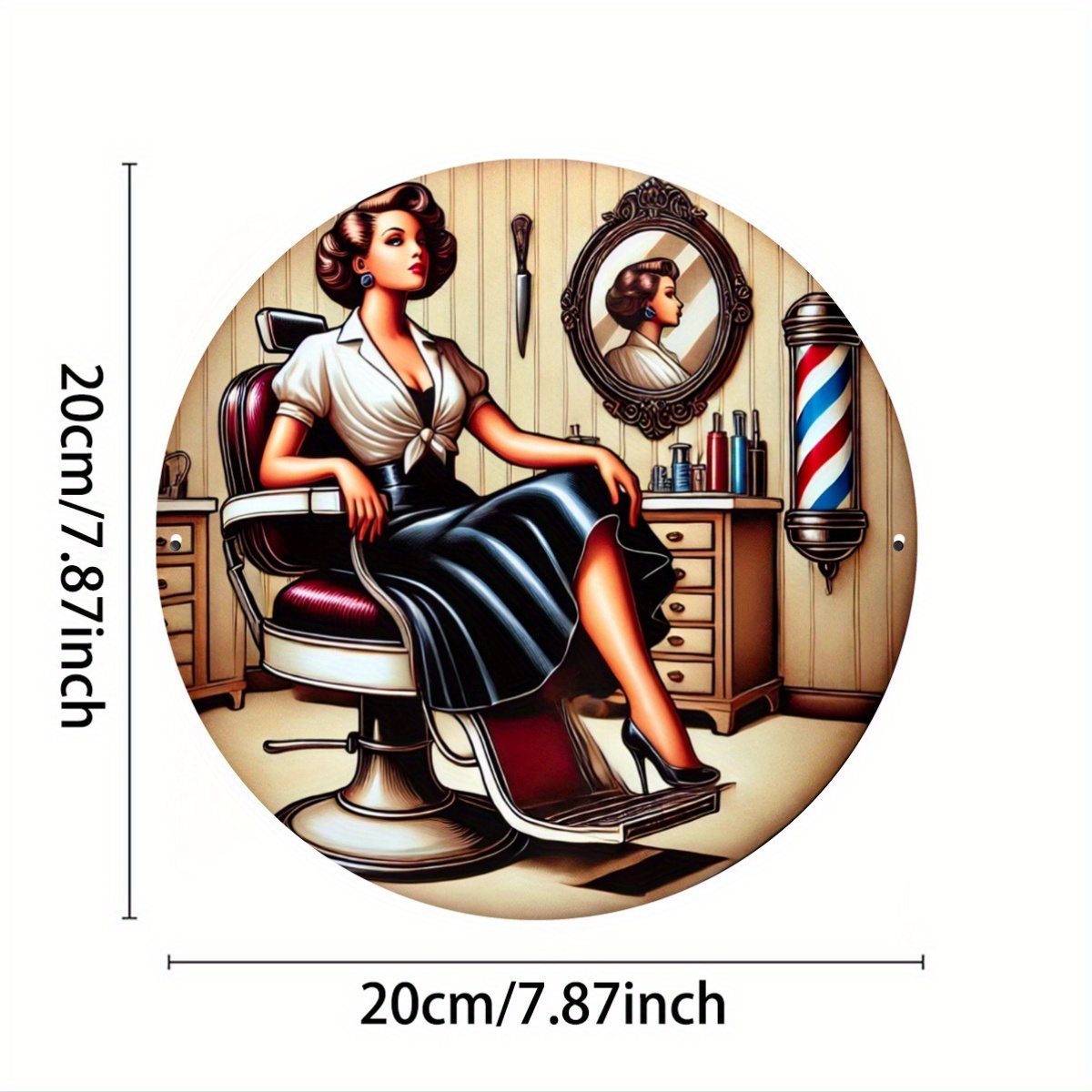 1pc vintage barbeiro sinal de  - Home Barbershop avaliação e preço