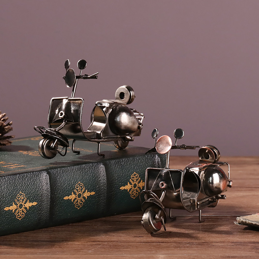 Escultura de motocicleta em fe - Home Bar Shelf avaliação e preço