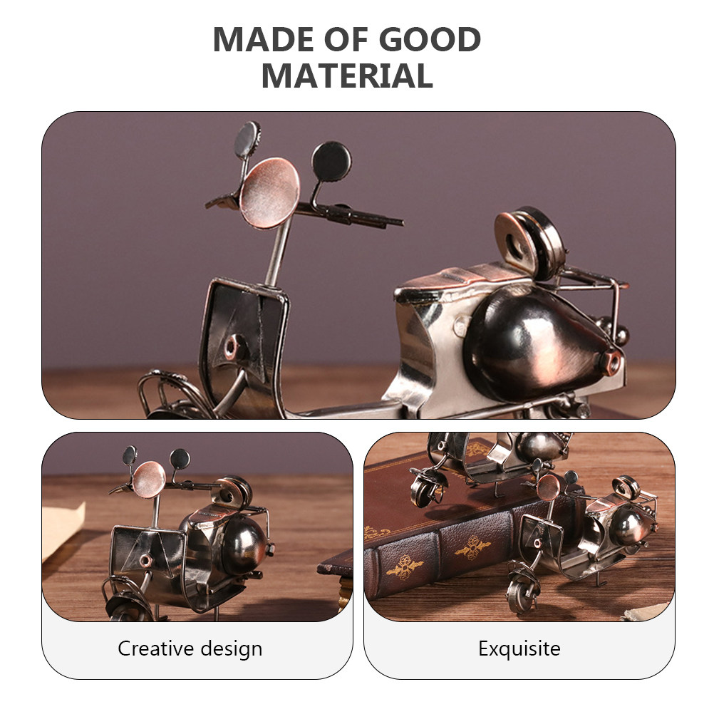Escultura de motocicleta em fe - Home Bar Shelf avaliação e preço