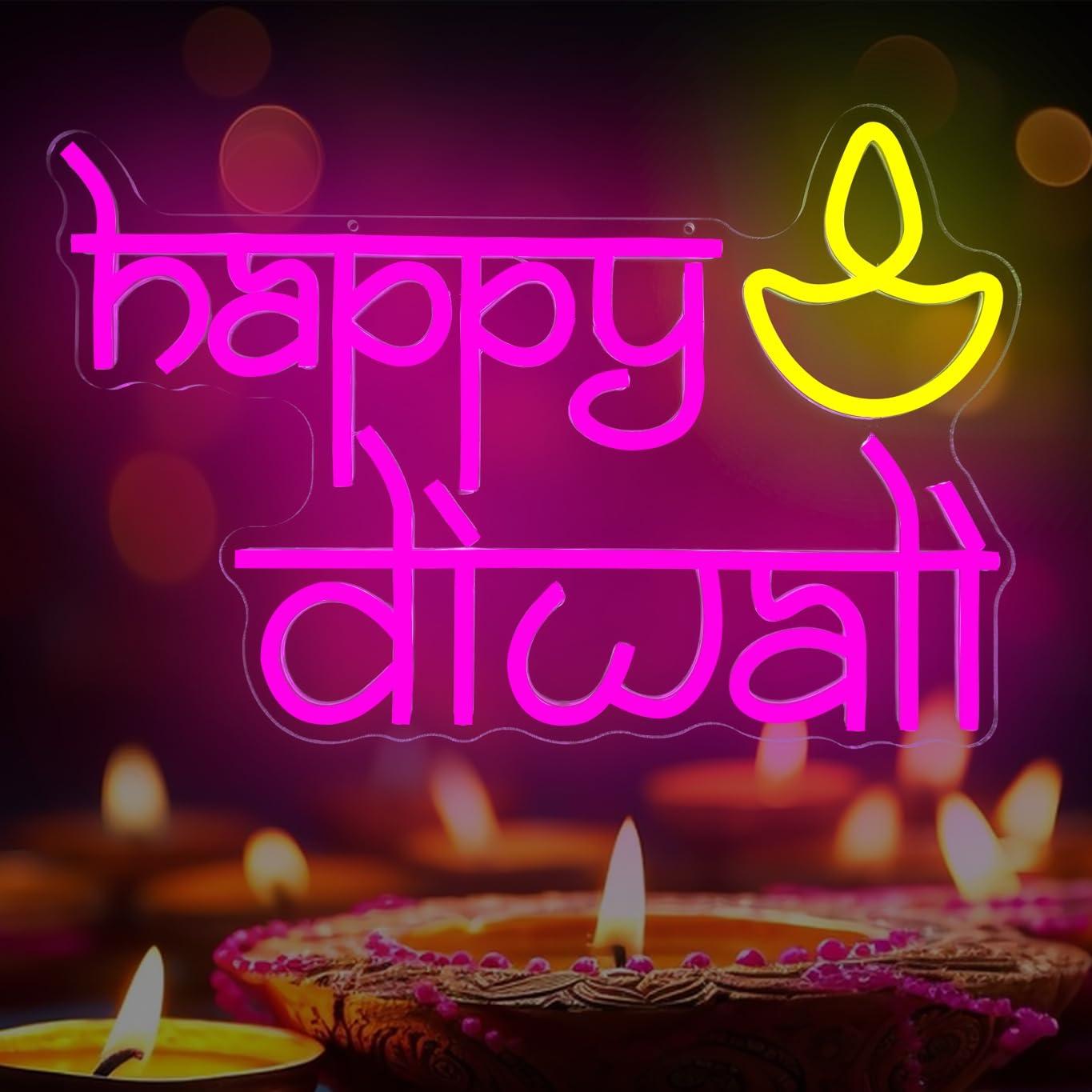 Letreiro Neon Feliz Diwali com - Home Bar Signs avaliação e preço