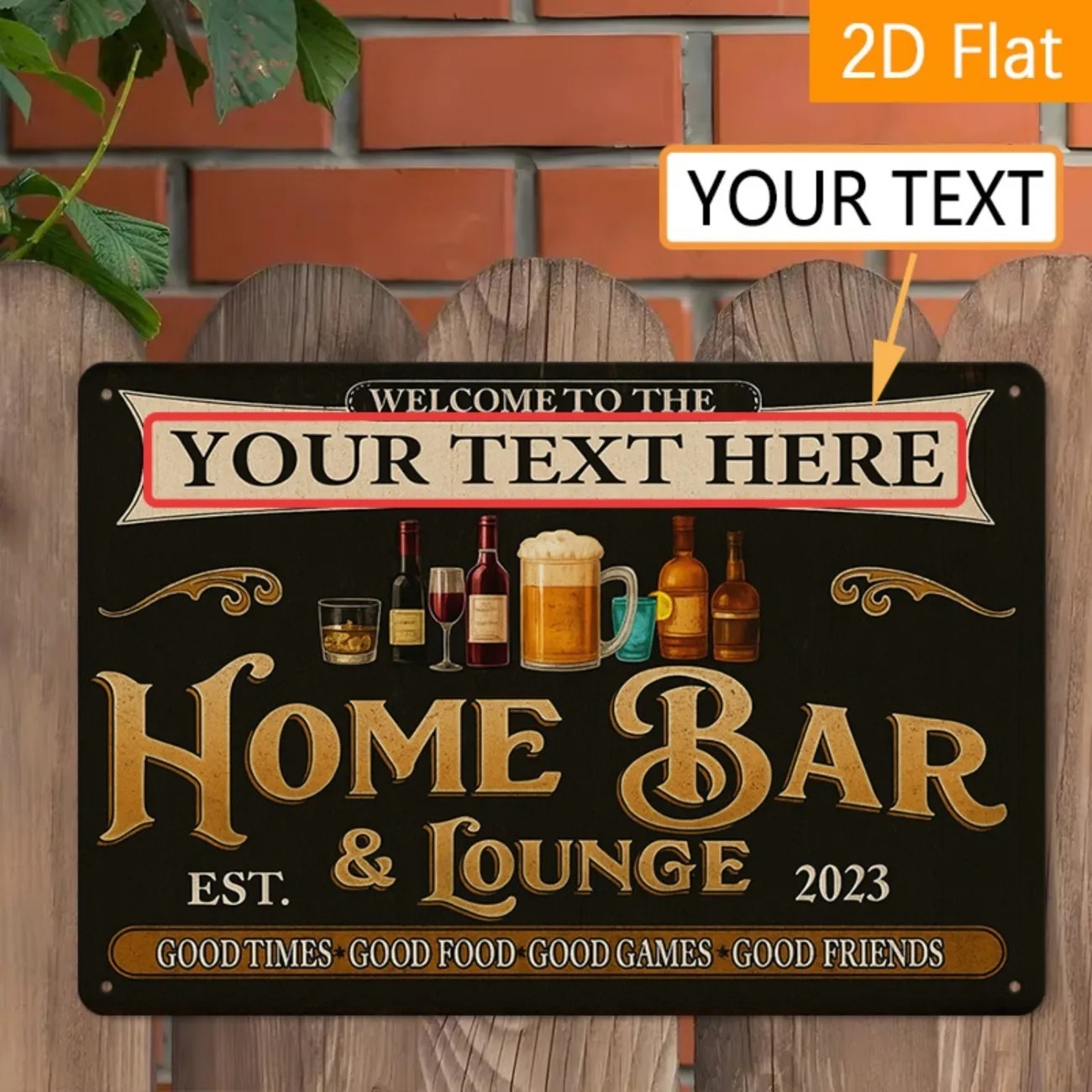 Placa de Metal Personalizada V - Home Bar Lounge avaliação e preço