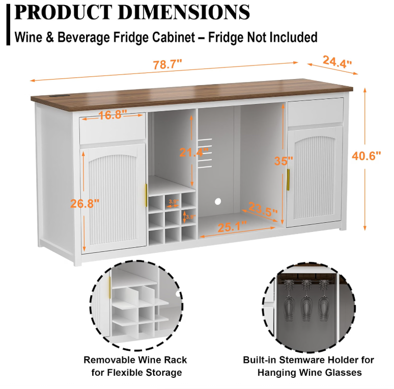 Armário de bar para uso domést - Home Bar And Fridge avaliação e preço
