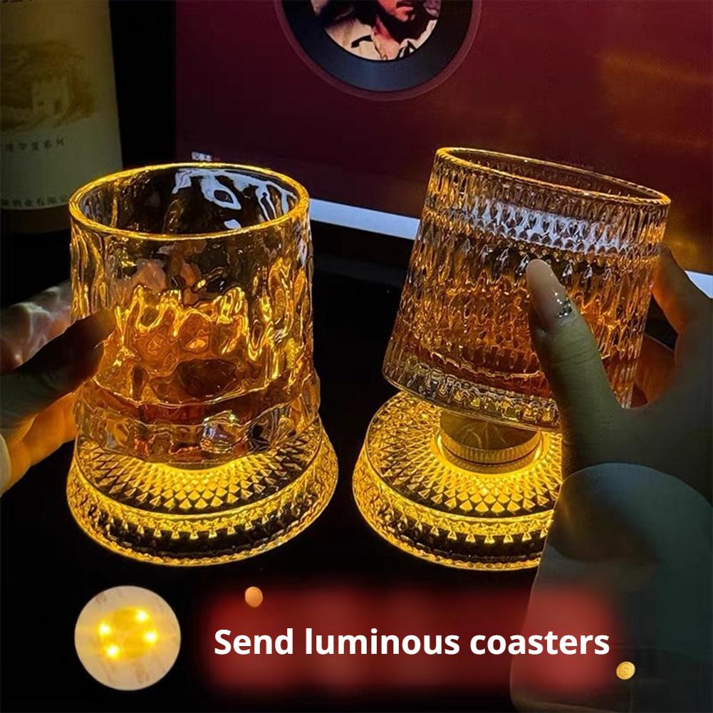 Copos de uísque giratórios com - Highball Glass Set avaliação e preço