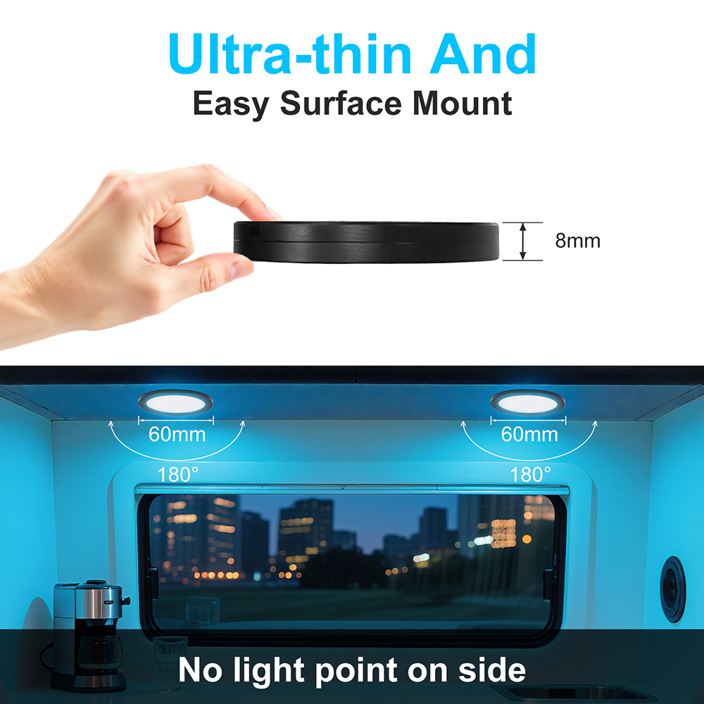 1/2/4/6 lâmpada rgb led sob a  - Home Bar And Cabinet avaliação e preço