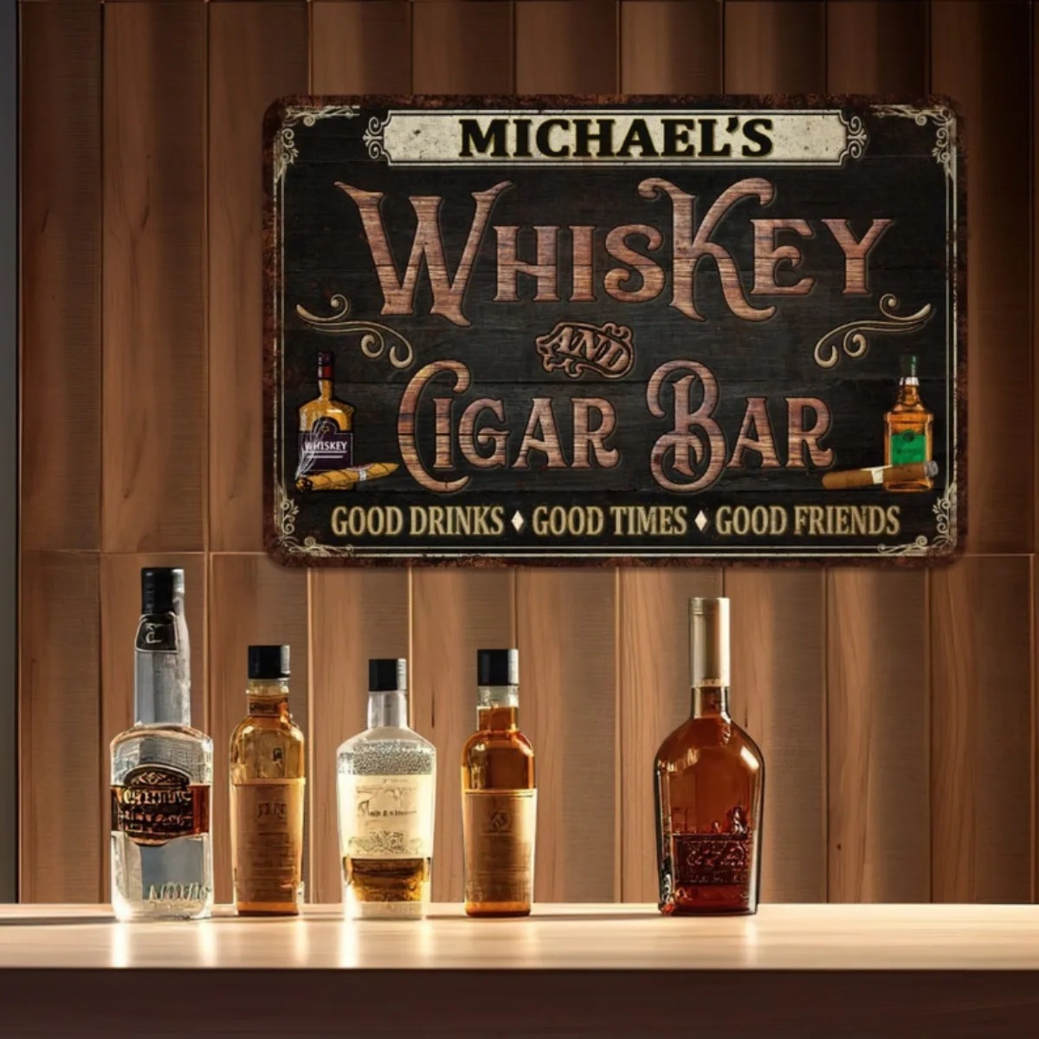Placa de Bar Personalizada Vin - Home Bar Signs avaliação e preço