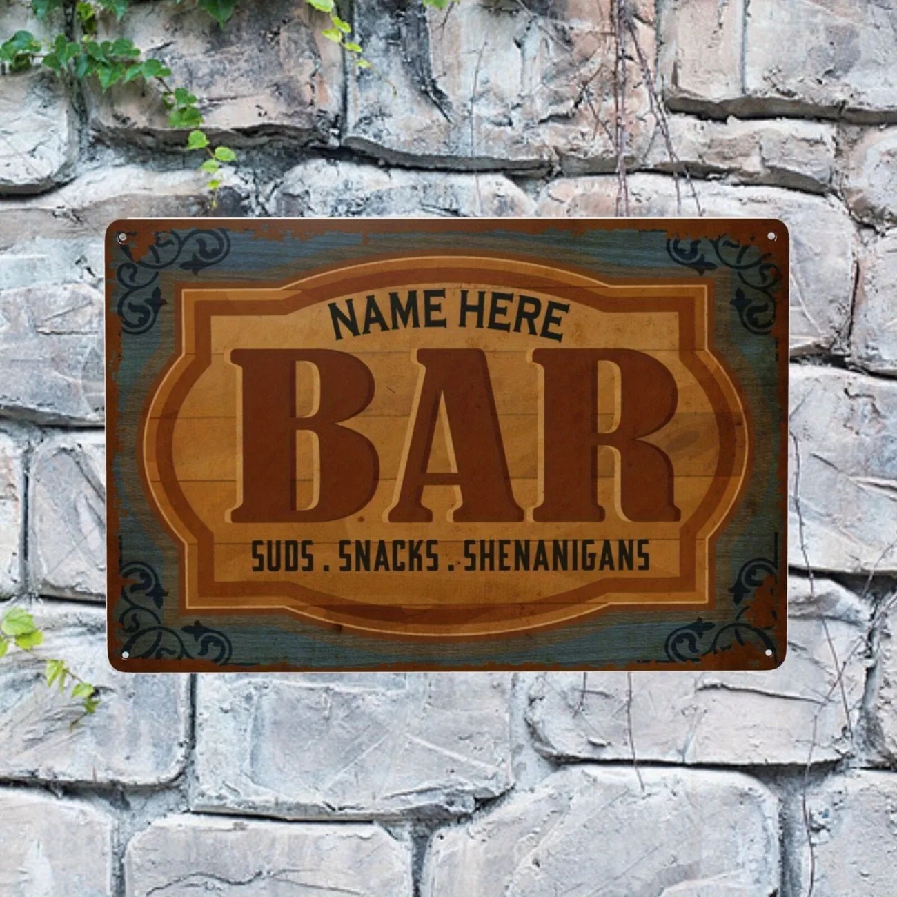 CIFbuy Placa de Metal Plana 2D - Home Bar Signs avaliação e preço